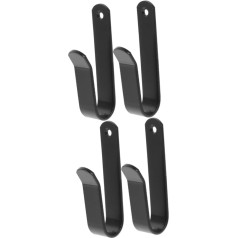 Outanaya 4 Sets of Ski Hangers Hooks Skateboard Wall Shelf for Hanging Wall Mount for Surfboards Surfboard Wall Hanger Black Cold Rolled Steel