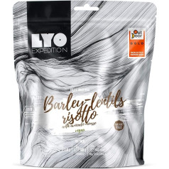 LYOFOOD Caterpillar Lēcas Risotto ar avokado musu 500 g Liesumā žāvēts bez laktozes Pārtika 2 Go Camping Hiking Pārtika Vegan Avārijas pārtika ceļā Vācijas bruņotie spēki Izturīgs