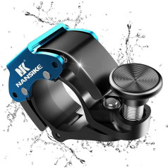 NANSIKE Black Bicycle Bell, inovatīvs alumīnija mini zvana velosipēdu stūres zvans 100 dB zvans, skaļš un skaļš skaļums, jauns modernizēts velosipēdu kalnu velosipēdu zvans, 22-24 mm (0,86-0,94 collu) stūrei