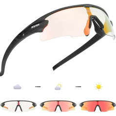 SCVCN Photochromatic Self-Tone velosipēdu brilles vīriešiem Sievietes caurspīdīgas sporta saulesbrilles TR90 rāmja sporta riteņbraukšana MTB riteņbraukšanas brilles UV400 aizsardzība sporta brilles skriešanas braukšana braukšana triatlons be