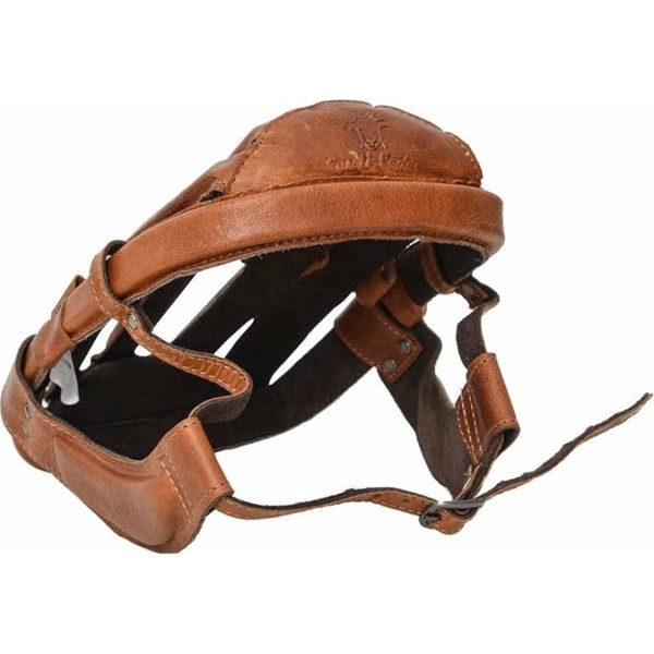 Gusti velosipēdu ķivere, brūna āda, Jaques A. Bike Crash Cap, retro, Vintage, 58 cm