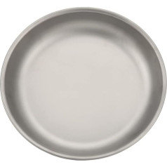 HERCHR Titanium Plate 7,5 collu āra kempinga trauku plate Ultralight Friut Dinner Pan for Barbecue, pārgājieni, pikniks, kempings