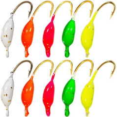 Makšķerēšanas piederumi 10 gab Ledus makšķerēšana Jigs Metāla galvas āķi Mini Ziemas zemledus makšķerēšanas lures Makšķerēšana Jigging Lures Makšķerēšanas piederumi Jaunākās Makšķerēšanas āķi