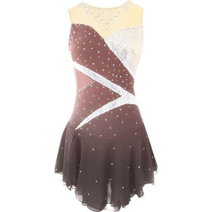 JRUIA Sleeveless daiļslidošanas treniņu kleita sievietēm Halo krāsošana slidošana slidošana svārki meitenēm Handmade elastīgs skatewear sporta tērps
