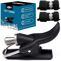 Fishernomics Cast Cannon Surf Fishing Trigger Aid - Bait Cannon Launcher, aizsargā pirkstus un rokas, izturīgs materiāls vienmērīgai mešanai - viegli lietojams un iemetams tālāk