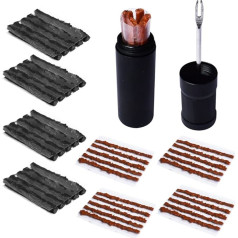 Pirhosigma Velosipēdu bezkameru riepu remonta komplekts Plugger Plugs Tool Repair Tyre Fix Flat Puncture MTB un Road Mountainbike +45 sloksnes (20 x 1,5 mm + 5 x 2,5 mm + 20 x 3,5 mm)