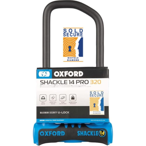 Oxford LK322 U-Lock U-Lock zils/melns