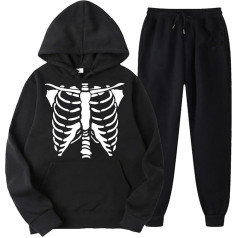 Tracksuit dāmas lieli izmēri, Hoodie un gadījuma bikses, Hoodie Suit Halloween drukāts Jogging bikses komplekts Cap 2 gabals Tracksuit Loose Casual Loungewear Outfits Ziemas modes Streetwear Jogger