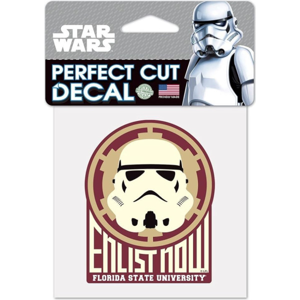 Wincraft NCAA Star Wars Star Wars Storm Trooper Die Cut Auto uzlīme Unisex Adult Black 4