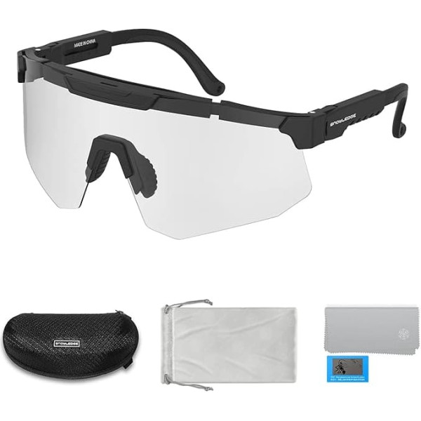 Snowledge Photochromic riteņbraukšanas brilles vīriešiem sievietēm Polarizētas sporta saulesbrilles riteņbraukšanai skriešanai Trekings