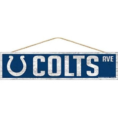 Wincraft NFL Indianapolis Colts uzrakstsWood Avenue Design, Teamfarbe, 4 x 17 cm