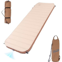 Camphor Designs Thick Luxury Self Inflating Single Sleeping Mat with Firm Foam Portable Inflatable Camping Air Mattress 3.1