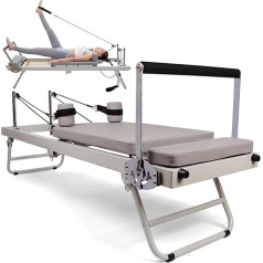 Salokāms Pilates Reformer, Pilates mašīna, Regulējama intensitāte, Pilates gulta, Daudzfunkcionāls Pilates Reformer, Jogas vingrošanas aprīkojums, Pilates gulta, Fitnesa aprīkojums