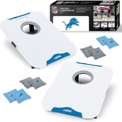 Wild Sports NFL Detroit Lions Pro Football All-Weather Cornhole Set - ceļojumu maisu mešanas komplekts ietver 8 maisus ar pupiņām