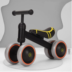 Bērnu līdzsvara velosipēds bērniem no 1 gada Baby Slide Bike ar TPU riteņiem Bez skrūvēm Dāvanas zēniem / meitenēm Mazuļu rotaļlieta 50 x 18 x 38 cm Black