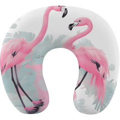 YKUDBN Ceļojumu spilvens, Mīlestība Flamingo Print U-veida ceļojumu spilvens Kakla spilvens Ceļojumu kakla spilvens Ceļojumu kakla spilvens Pārnēsājams spilvens Daudzpusīgs ceļojumu spilvens