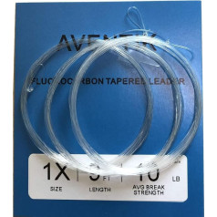 Aventik 3 Pack Fluorocarbon Leader līnija saldūdens/sāļūdens, grimstošu Fly Line Pro Looped Premium Line9FT X0 līdz X7