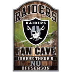 WinCraft NFL Oakland Raiders 05950010 Koka izkārtne, 27,9 x 43,2 cm, melnā krāsā