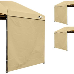 MQoutdoor Instant Canopy Noņemamas sānu sienas Saules sānu sienas 10x10 Pop Up teltij UPF 50+ Ūdensnecaurlaidīga haki 10x10 3 Pack