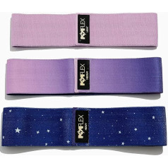 POPFLEX Booty Band Set of 3 Stylish Booty Bands for Women 3 Intensity Levels Knitted Fabric Resistance Bands Women's Yoga Bands Fitness Bands Lightweight Pilates Equipment