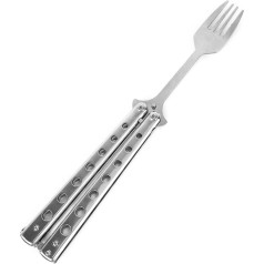 Metāla saliekamais Balisong treneris Karote dakša dakša tauriņš nazis Spēlēt drošības vingrinājumu treneris Camping Crockery Spānija Dakša