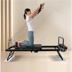 Llchaensc salokāms reformators Pilates ierīcei, salokāms Epilates Reformer mašīna mājas trenažieru zālei Pilates mācību aprīkojums Jogas aprīkojums