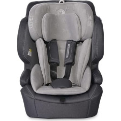 Lorelli Andromeda autokrēsliņš ar Isofix i-Size, aug kopā ar bērnu no 76-150 cm, bērnu sēdeklītis, autokrēsliņš, regulējams galvas balsts, 5 punktu drošības josta, gaiši pelēks