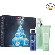 Biotherm Homme Aquapower dāvanu komplekts, Aquapower Advanced Gel 75 ml, Aquapower dušas želeja 75 ml, Basic Line skūšanās putas 50 ml