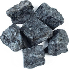 Crocon 1LB Larvikite Rough Bulk Natural Stone Raw Gemstone Tumbling Cabbing Pulēšana Gem Mining Čakru meditācija Balansēšana Reiki Dziedināšana Laba veiksme Dāvana Home Office Decor