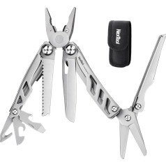 NexTool Flagship Pro Multitools 16 in 1 salokāmi nerūsējošā tērauda daudzfunkcionāli knaibles, kabatas nazis ar pudeļu/rezervuāru, šķēres, nazis un zāģis kempingam, remontam, vīriešu dāvanas, sudraba krāsā