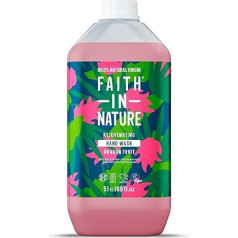 Faith In Nature Natural Dragon Fruit Hand Wash, Revitalising, Vegan & Cruelty Free, No SLS or Parabens, 5L Refill Pack