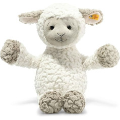 Steiff Lita Lamb Cuddly Toy, mīlīga pildīta rotaļlieta ar plastmasas acīm, bērniem, zēniem un meitenēm, mīksti mīļi draugi, plīša rotaļlieta, 45 cm, balta, 067099