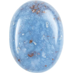 Crocon Blue Chalcedony Palm Stone kabatas masāžas akmeņi rūpju akmeņi dabiskai ķermeņa čakru līdzsvarošanai Reiki dziedināšanas akmeņi un kristāla režģis dziedināšanas masāžas spa kristāli