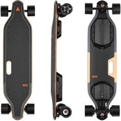 MEEPO Electric Skateboard, Top Speed of 28 km/h, 11 km Range, Smooth Brakes with Remote Control, Easy Carry Handle for Adults, Teens, Beginners, V5