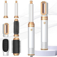 Atopskins Hair Styler 6-in-1 Air Styler komplekts ar 1000 W apaļo suku, siltā gaisa suku, matu žāvētāja suku, fēnu, matu žāvētāju, matu taisnotāju, matu iztaisnošanas suku, matu veidotāju Airstyler visiem matu tipiem