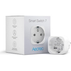 Aeotec Smart Switch 7, Z-Wave Plus viedā mājas rozete, Slēdža rozete, Ļoti maza, Mērīšanas rozete, Vadāma ar lietotni (nepieciešams viedo mājas centru), Pārslēdzama rozete, Mājas automatizācija, Mājas kontrole