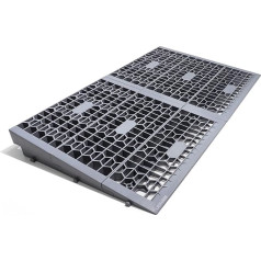 LIEKUMM 2 Pack 7.5cm Riser Threshold Ramp, noņemams ratiņkrēslu rampa, Honeycomb Holes Ramp durvīm, Portable Kerb Ramp vannas istabai, durvīm, lielveikaliem, 1400kg ietilpība