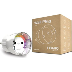 FIBARO FIBEFGWPF-102-5 FGWP-102 Sienas kontaktdakša, F tips, 230 V, balta, balta, FGWPF-102-5