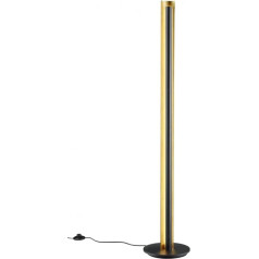 Trio Leuchten LED Stehleuchte 474410179 Texel, Metall schwarz/innen goldfarbig, 15 Watt LED, slēdzis, 25 x 25 x 142,5 cm