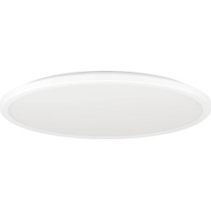 EGLO LED Deckenleuchte Rovito, apaļa Badezimmer Deckenlampe mit Fernbedienung, Badlampe Decke aus Kunststoff in Weiß, Deckenbeleuchtung warmweiß-kaltweiß, IP44, Ø 50 cm