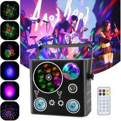 Disco Light Party Light Disco Ball RGB 5-in-1 LED skatuves gaisma DMX-14CH prožektors ar tālvadības pulti Automātiskā/skaņas kontrole Mūzikas kontrole DJ bāra KTV ballītei Dzimšanas diena