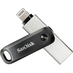 Flash zibatmiņas disks ixpand go sdix60n-256g-gn6ne (256 gb; lightning, usb 3.0; sudraba krāsa)