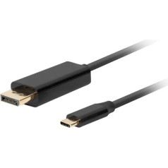 Kabeļa usb-c(m)->displayport 1.8m 4k 60hz melns