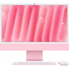 Imac 24 collu: m4 10/10, 16gb, 512gb ssd - rozā krāsā