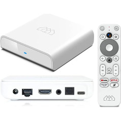 HOMATICS Android TV Box 11.0, 2024 Jaunākais 4K Smart TV Box Amlogic S905Y4 RAM 2GB ROM 16GB Atbalsta HDR10.0 WiFi5 Dolby, Chromecast, Hulu, Netflix, Prime Video, Disney+ ar balss tālvadības pulti