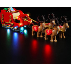 LocoLee Light Set Compatible with Lego Santa's Sleigh, Only Lights Set - No Model, Light Lighting Set Compatible with Lego Santa's Sleigh 40499