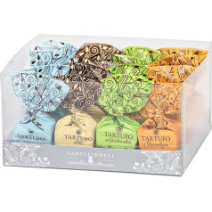 Deliano šokolādes trifeles no Itālijas Tartufi Dolci Mixed Sweet Truffles Box by Antica Torroneria Šokolādes trifeļu komplekts ar 16 saldajām trifelēm 220 g