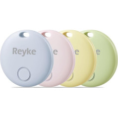 Reyke Smart Tag Pro, Suitcase Tracker Compatible with Apple Where is? App (iOS Only), Key Finder for Keys, Luggage, Suitcase, Wallet, IP67 Waterproof, Pack of 4