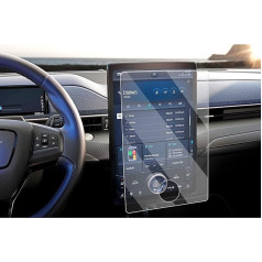 YEE PIN 15,5 collu saderīgs ar 2021-2024 Ford Mustang Mach-E Navigācijas aizsargplēve GPS ekrāna aizsargplēve Navigācijas plēve Rūdīta stikla aizsardzība Pret skrāpējumiem izturīgi auto aksesuāri