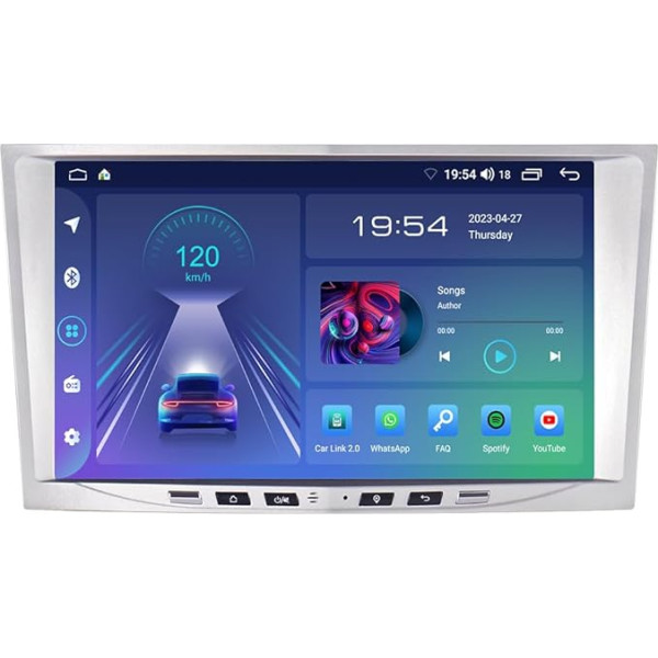 ACAVICA 8 collu auto radio 2 DIN Opel Meriva Corsa Zafira Vivaro Antara Android 13 [2G + 32GB] Auto radio stereo ar navigatoru Bluetooth WiFi DSP USB RDS Wireless Carplay Android Car (sudraba)